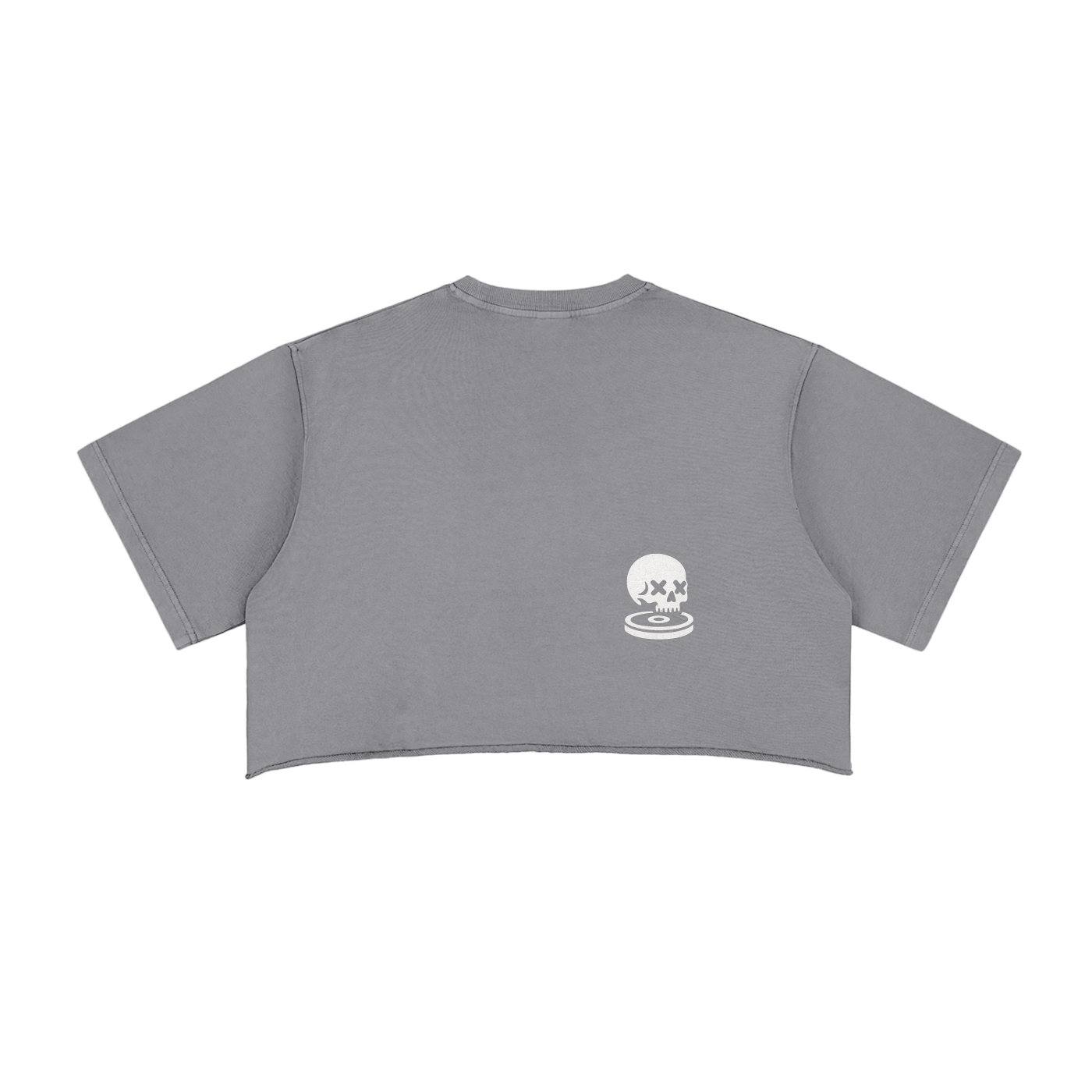 Womens Deadweight Crest Raw Edge Crop Top