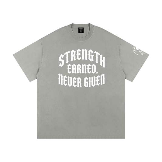 Strength Earned, Never Given Heavyweight Tee
